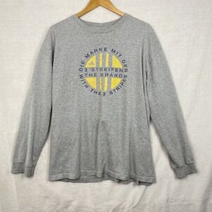 Adidas Trifoil Grey Long Sleeve Logo Shirt Mens XL